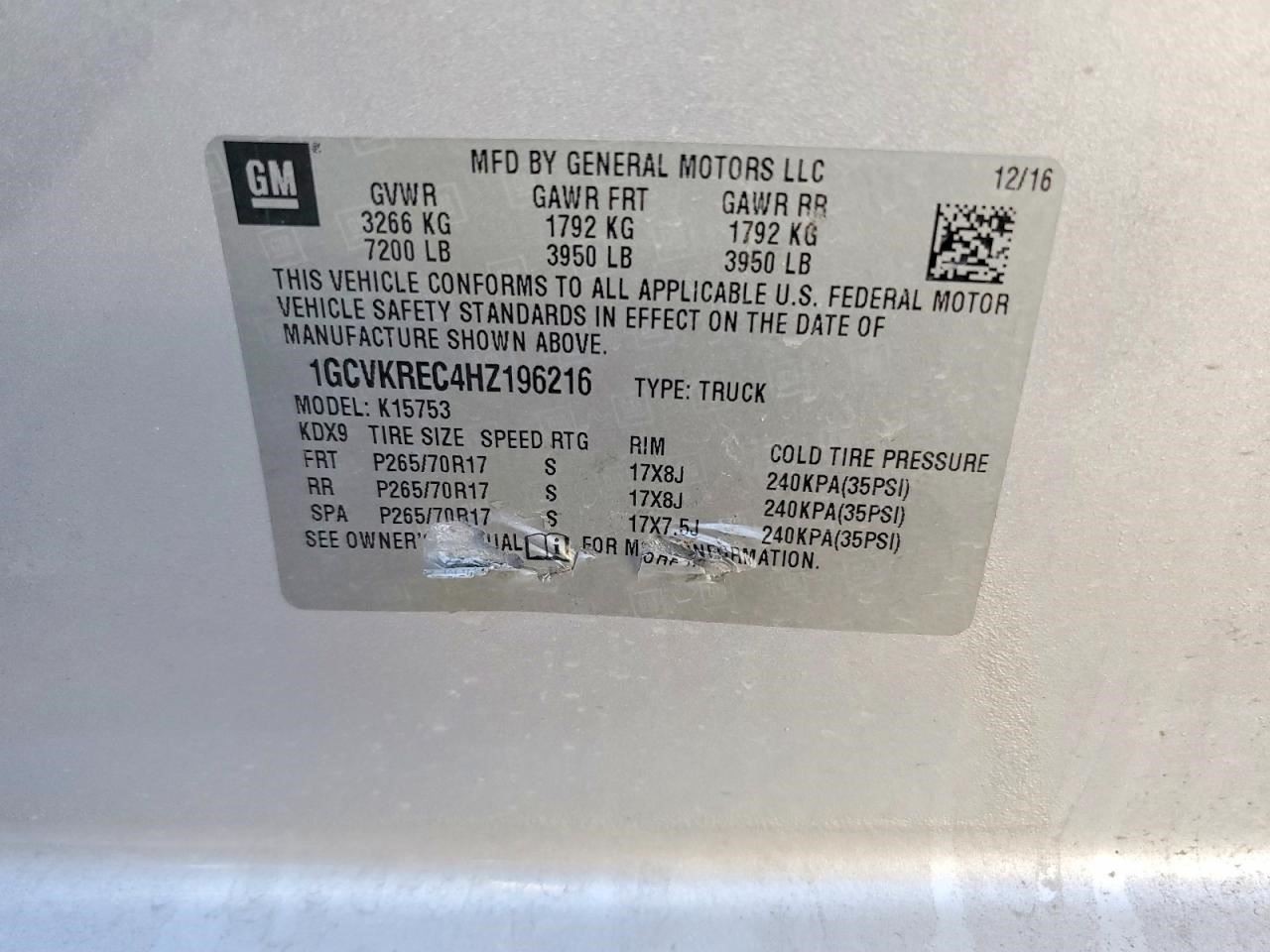 2017 Chevrolet Silverado 1500 Air Shutter