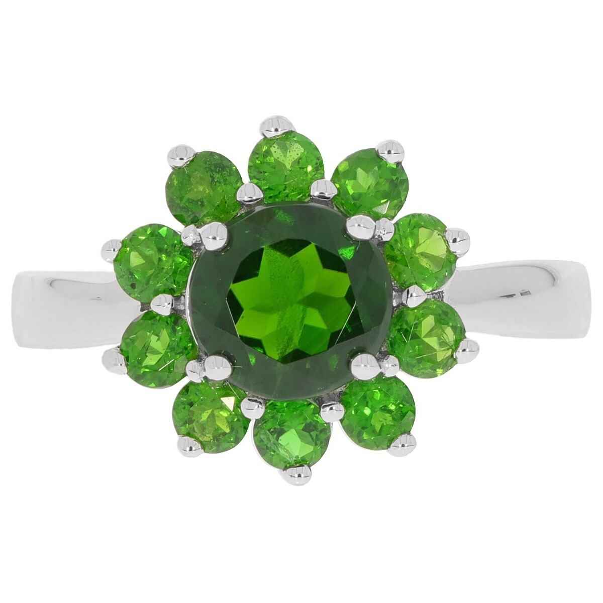 Sterling Silver Semi Mount Ring Setting RD 7x7mm RD 2.75x2.75mm White