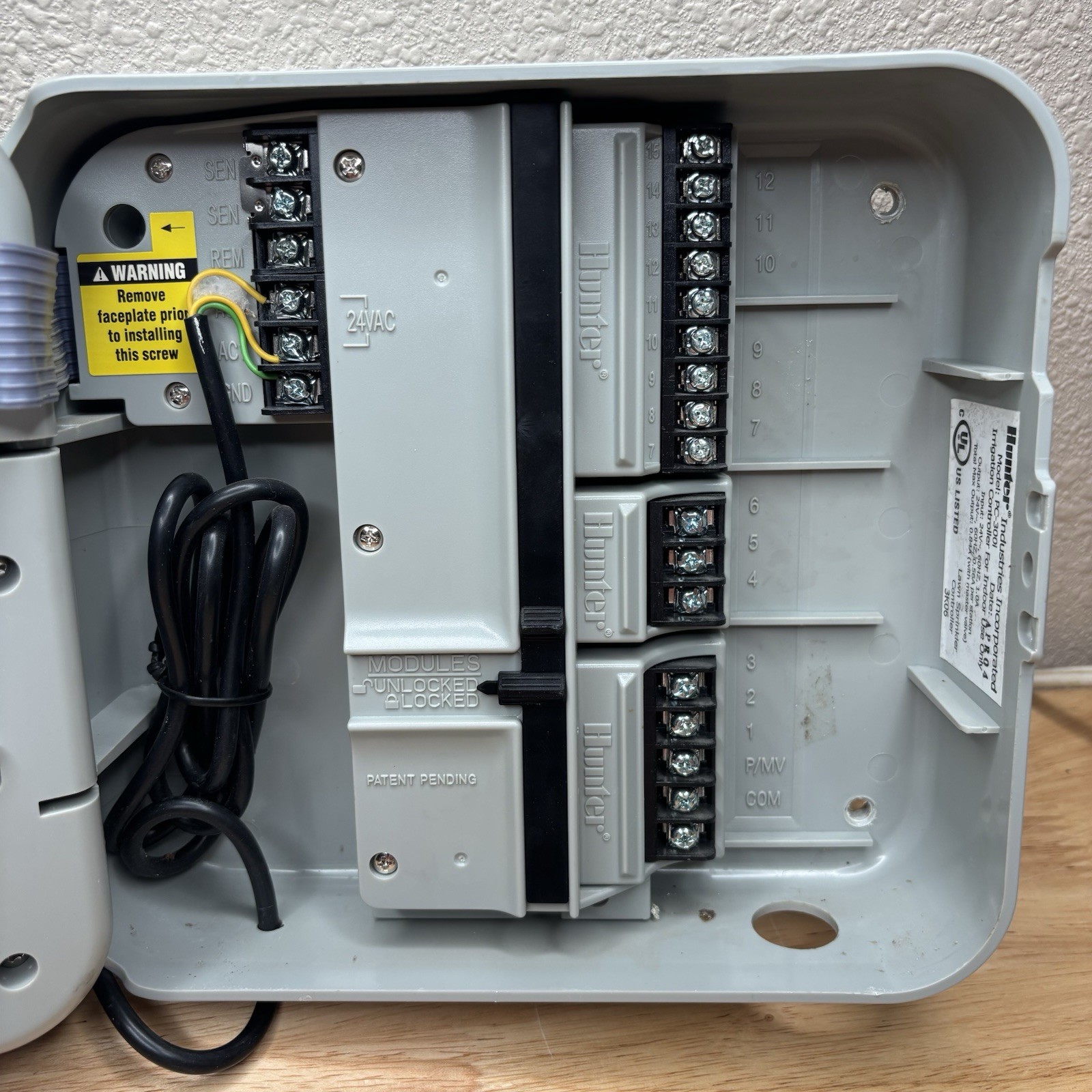 Hunter Pro-C PC-300i 3 Zone Indoor Irrigation Sprinkler Controller TESTED
