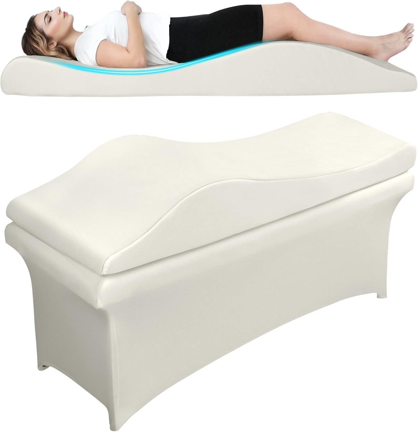 Ergonomic Lash Bed Pad, 30D Foam Esthetician Mattress Topper for Lash Tech