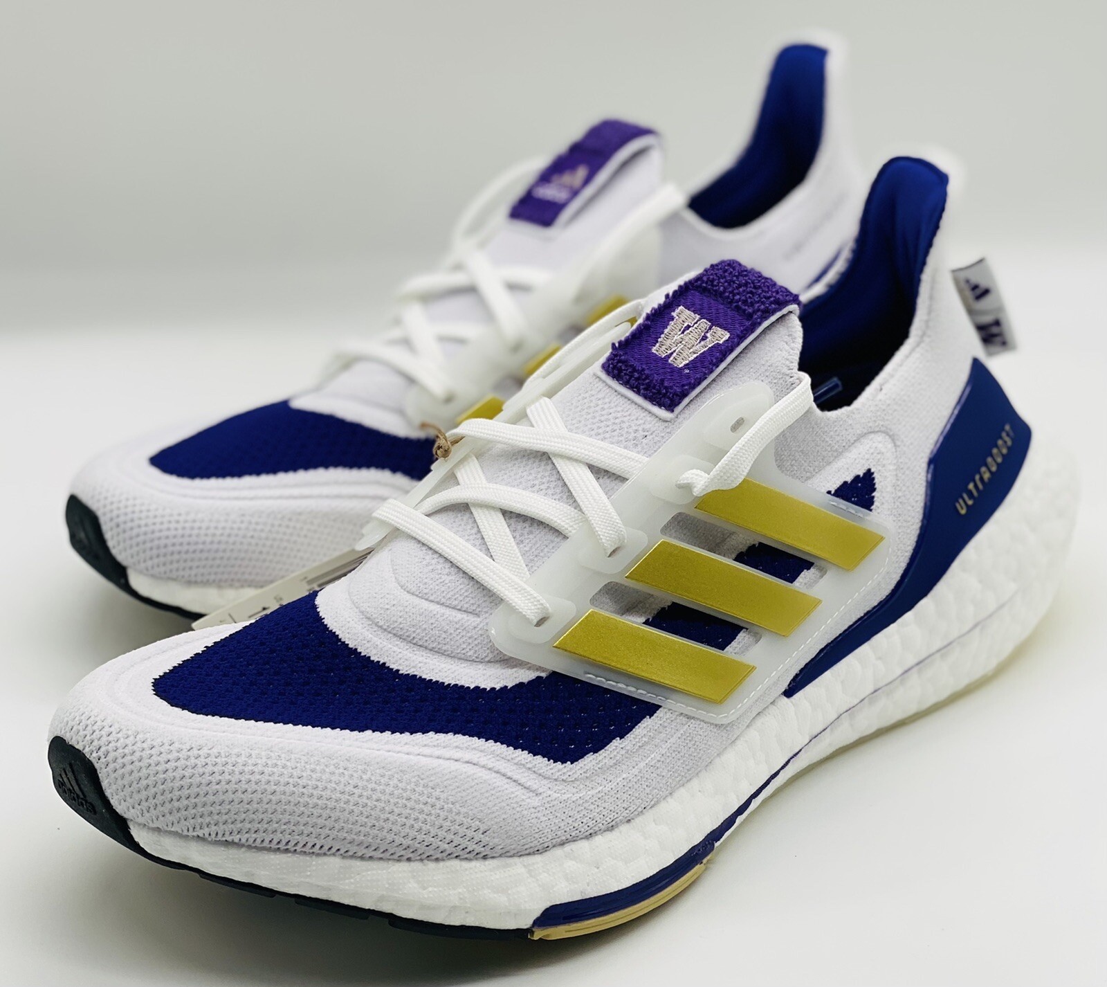 Adidas Ultraboost 21 Washington Huskies White Purple Gold GX7967 NCAA Pack UDub