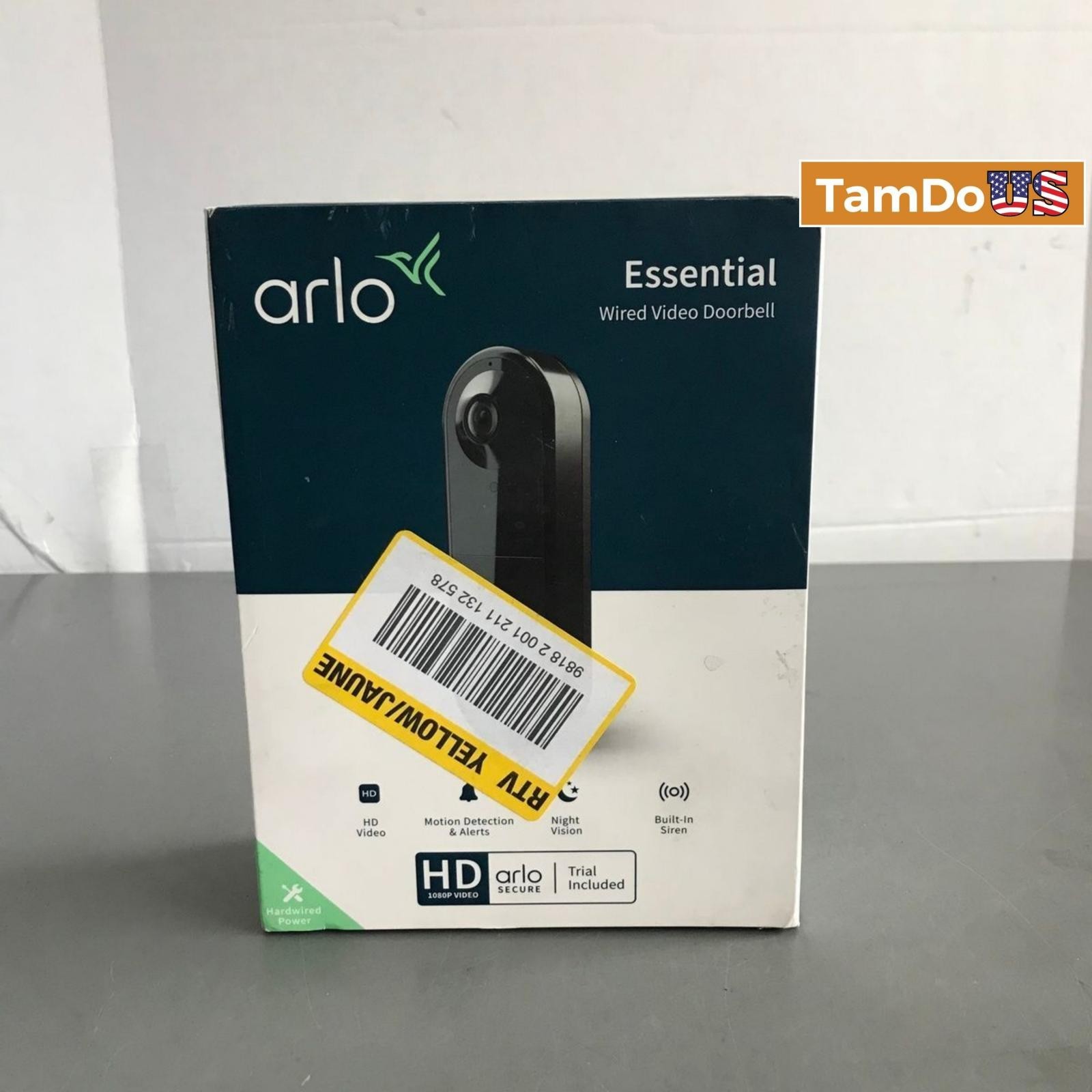 Arlo AVD1001B Essential Wired Video Doorbell