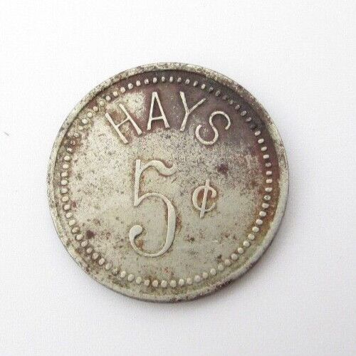 RARE Hays Montana Elephant Store 5c cent Token Coin Circa: Early 1900's