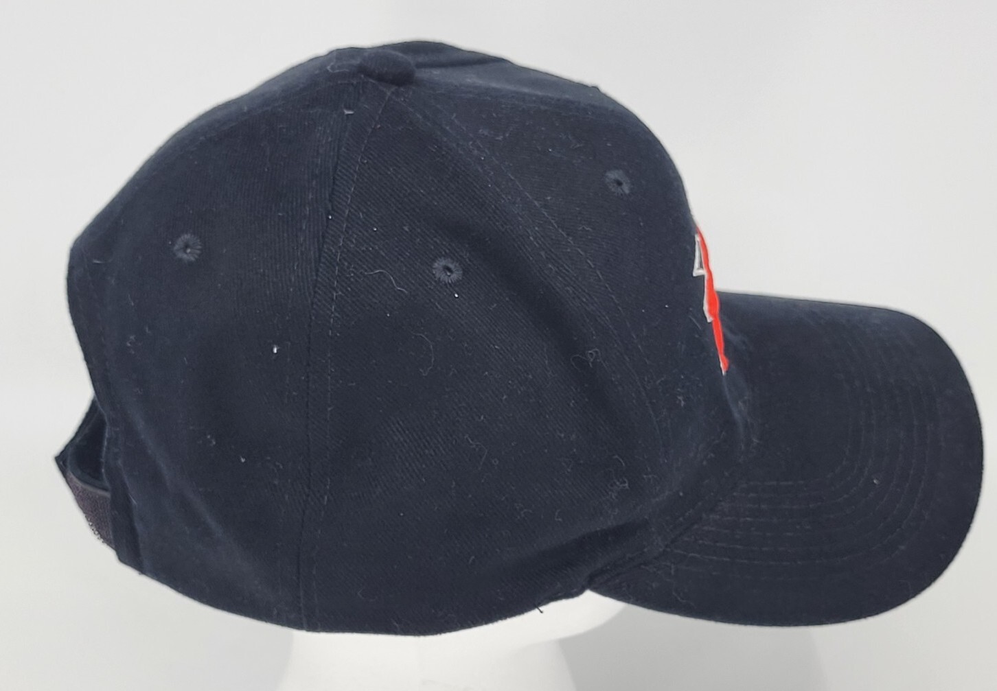 Vintage XFL Drew Pearson Logo Adjustable Strapback Black Hat