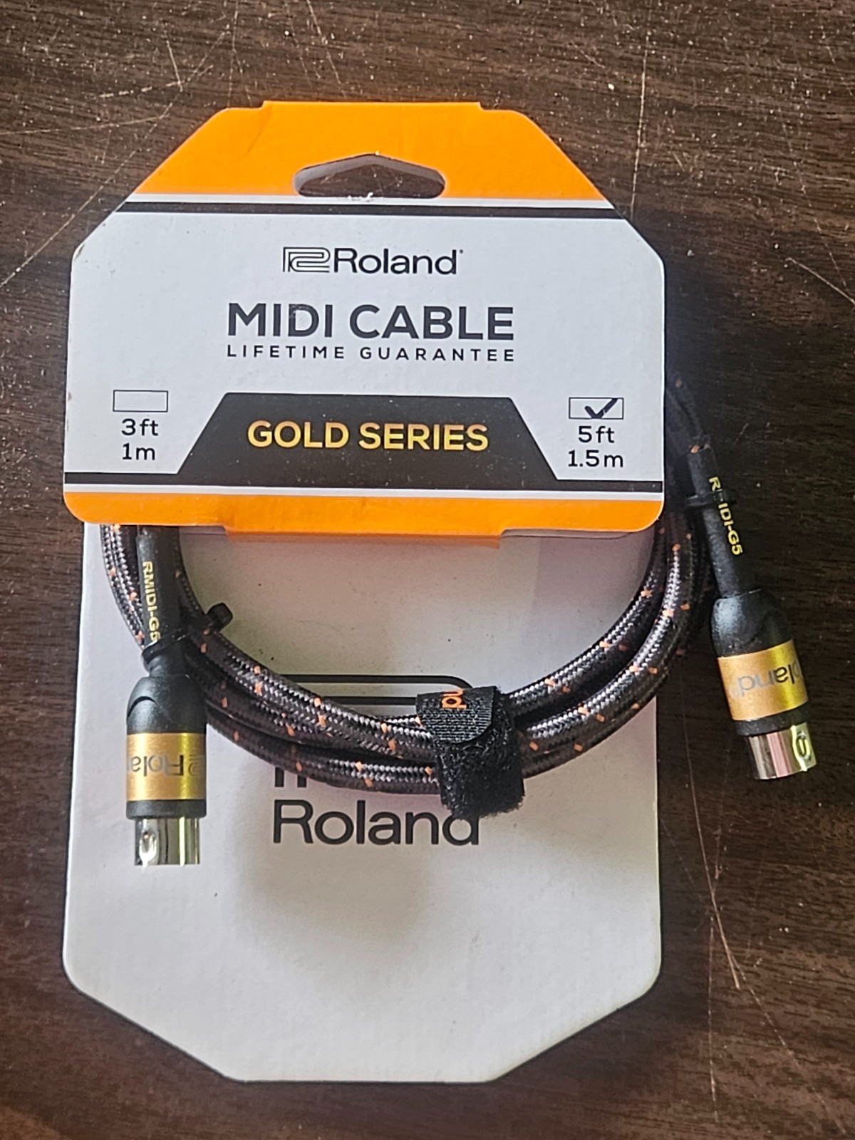 NEW Roland RMIDI-G5 Gold Series MIDI Cable - 5 foot