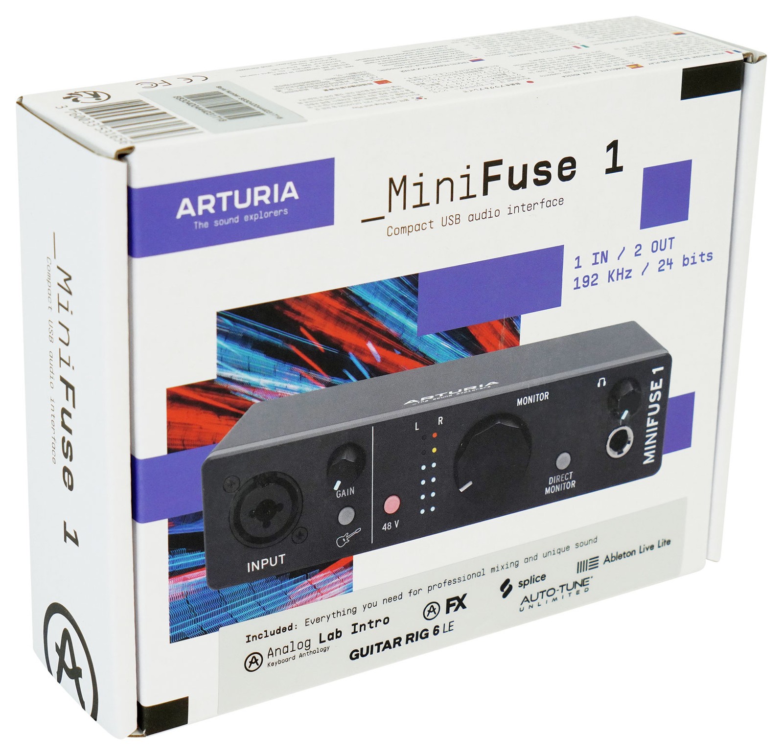 Arturia Minifuse 1 Black Portable Solo Audio USB Recording Interface+Software