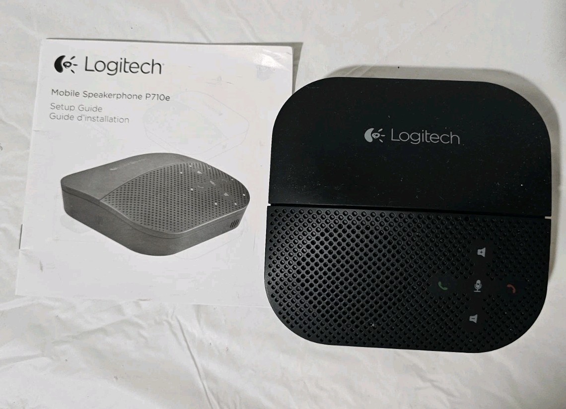 Logitech P710e Mobile Conferencing Speakerphone Bluetooth Tested Working