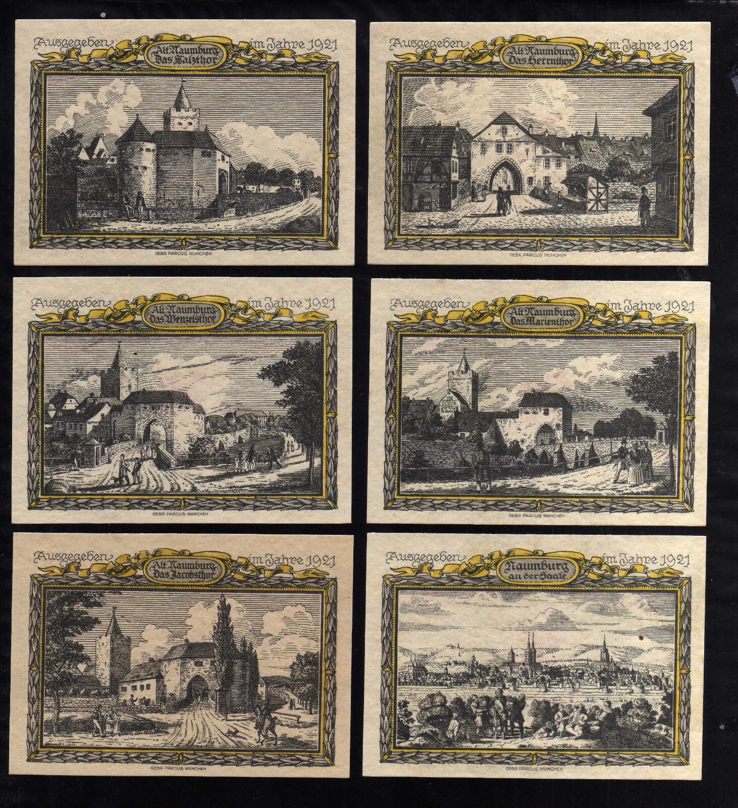 NAUMBURG  - GERMANY NOTGELD -  3 x 25, 3 x 75 PFENNIG