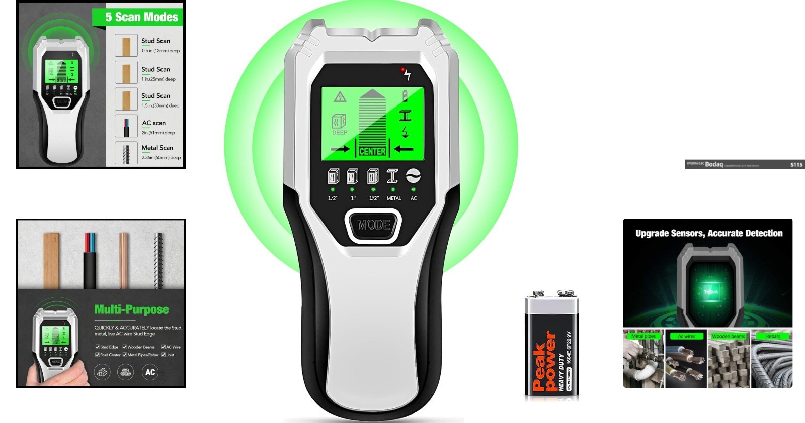 LCD Stud Finder with Live Wire Protection - Essential Tool for DIY Enthusiasts
