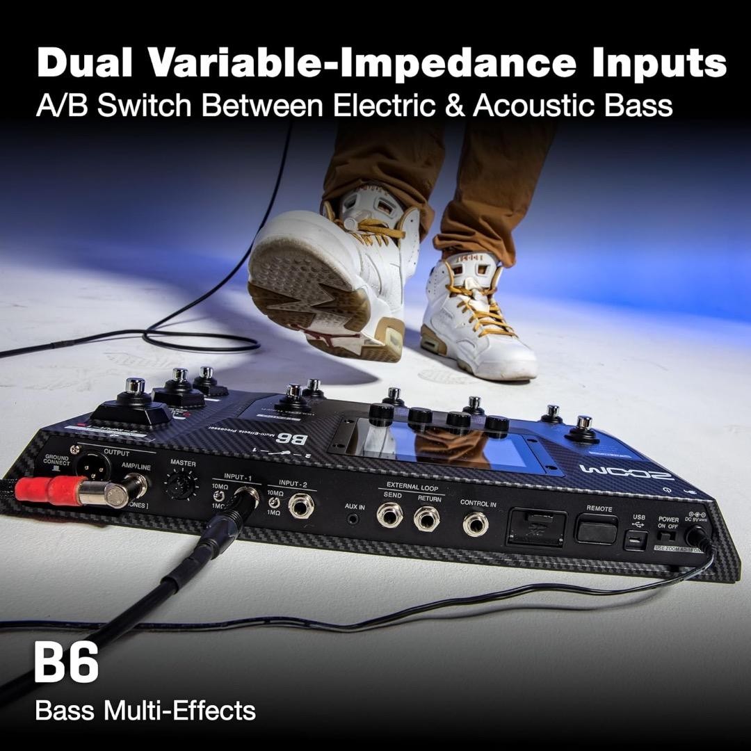 Zoom B6 Bass Multi-Effects Processor with DI Modeling, 2 Inputs, Used