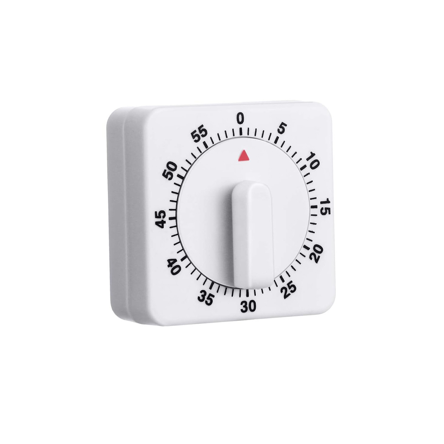 1/2x Square 60-minute Mechanical Kitchen Timer Battery-free Learning Alarm Clock