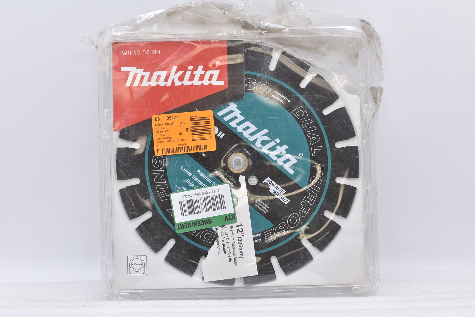 Makita Premium Diamond Blade 12" Segmented Dual Purpose Concrete Asphalt Brick