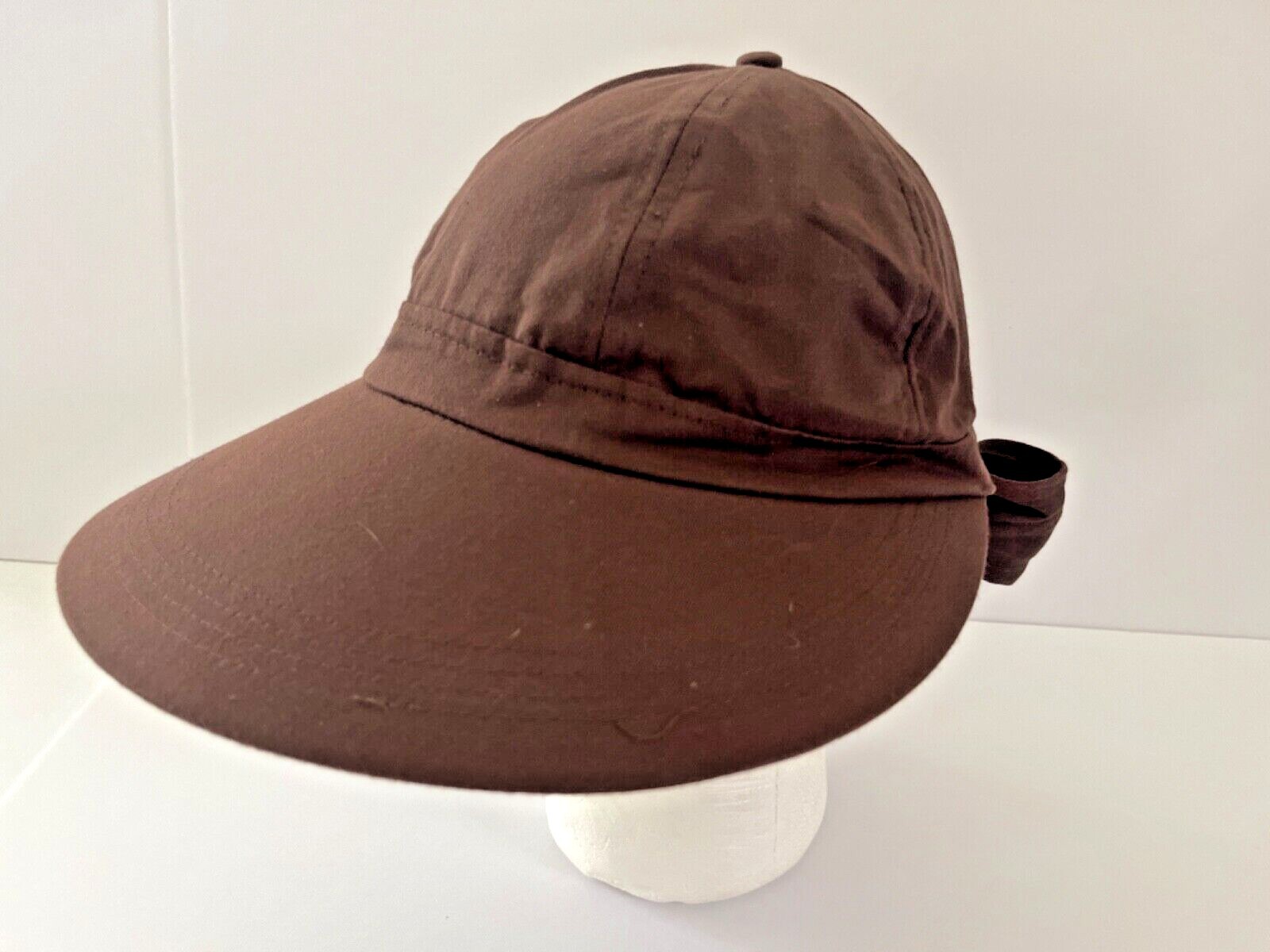 Women's Wide Brim Foldable Outdoor Sun Beach Ponytail Cap Hat UV Protection