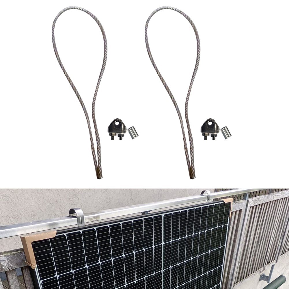 Fixed Cordage Rope Balcony Solar Cell Plate Strong Capacity With Accessories
