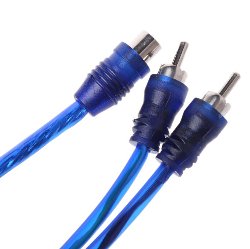 1Pc RCA female to male splitter stereo audio Y adapter cable wire connector