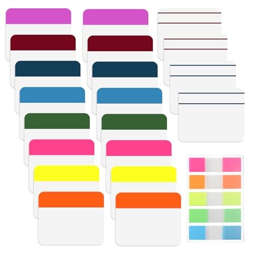 500 PCS Sticky Index Tabs, File Index Tabs, Colored Page Markers