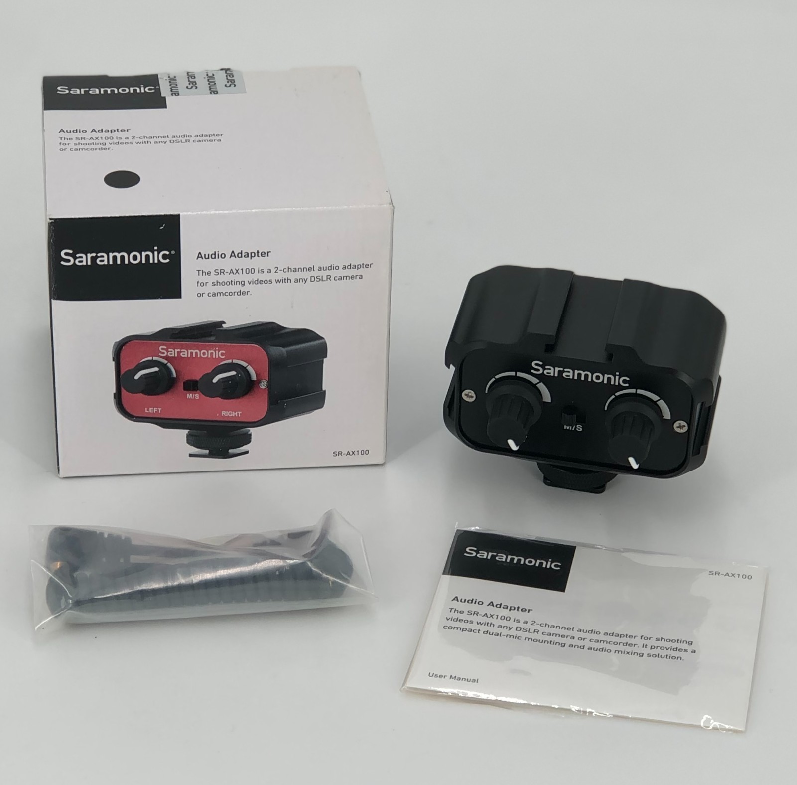 Saramonic SR-AX100 Microphone Audio Mixer and Cold Shoe Mounting Hub for Camera