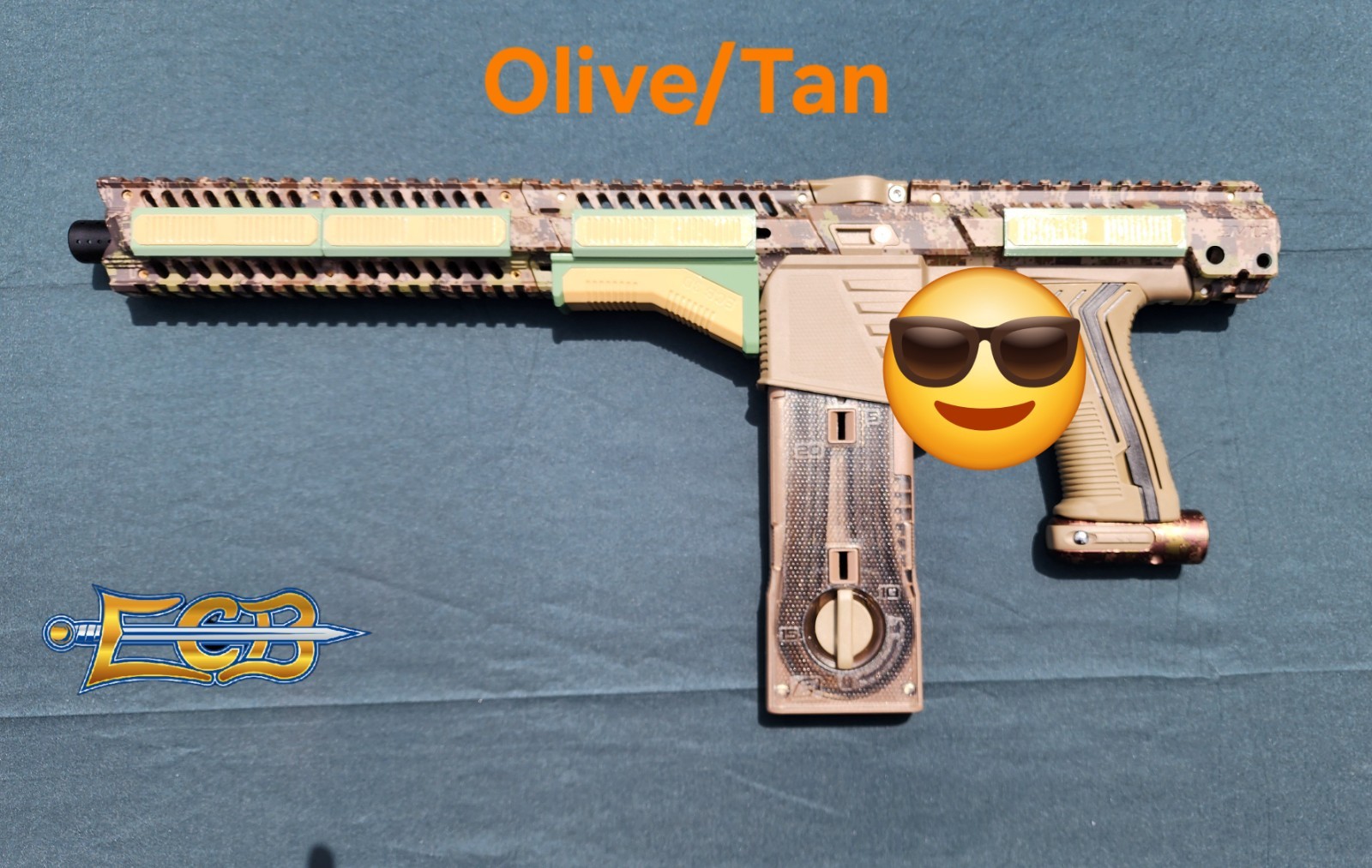 ECB 3D Printing Side Grip for the PE EMF100, Olive/Tan