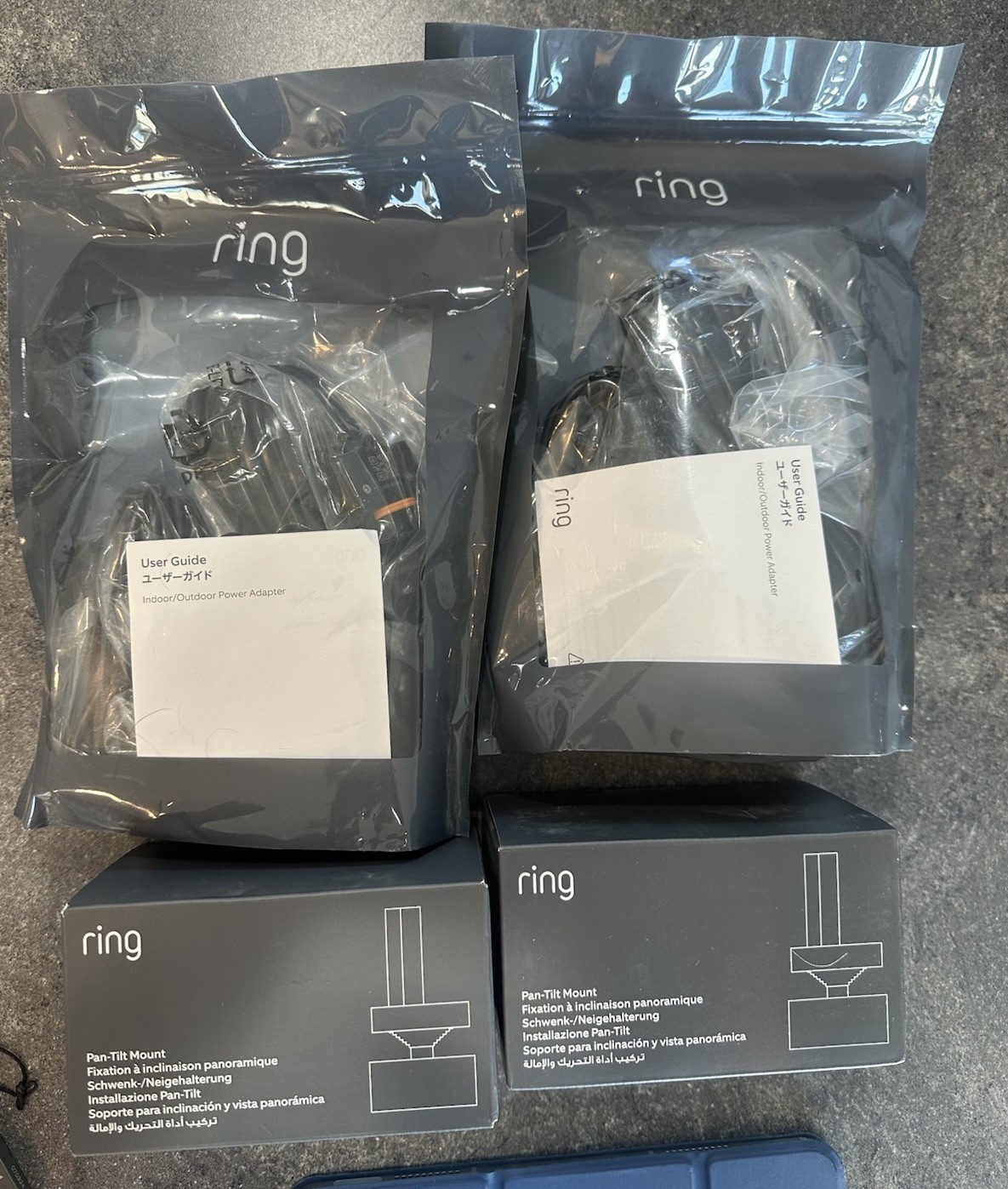 Ring Pan-Tilt Mount with Indoor/Outdoor Power Adapter