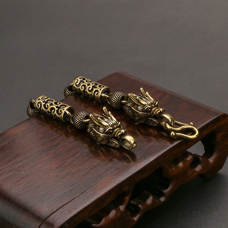 Bracelet Antique Copper Simple Auspicious Cloud Dragon Head Bracelet