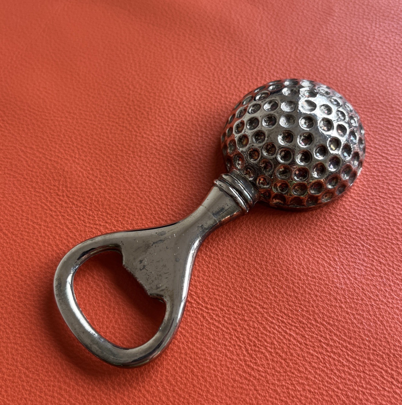 Vintage Golf Ball Metal Bottle Opener Golf Club Barware Novelty Unbranded