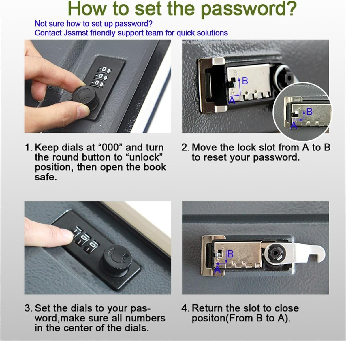 Durable Black Book Safe with Push Button Control – Ideal for Secure Storage