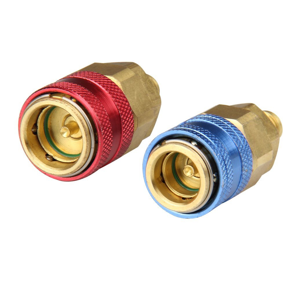 A/C Automotive Air Conditioning Quick Coupler Low High Side Adapter (2pcs)