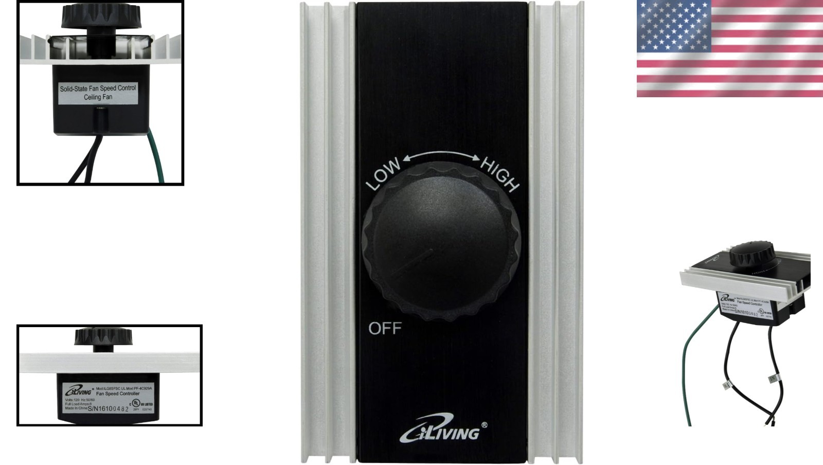 Precision Fan Speed Control Switch, Black