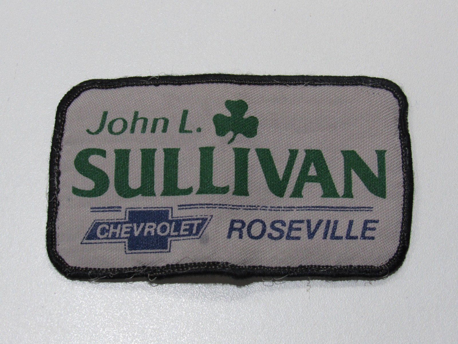 VTG John Sullivan Chevrolet Roseville CA Dealership Patch Badge Tag Decal Shop