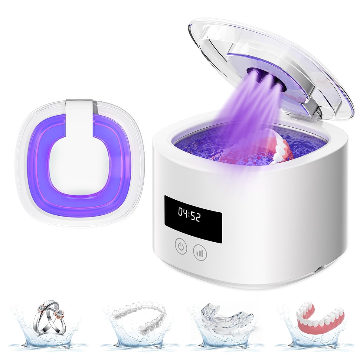 Ultrasonic denture cleaner, Retainer Cleaner Machine for Dentures, Mouth Guar...