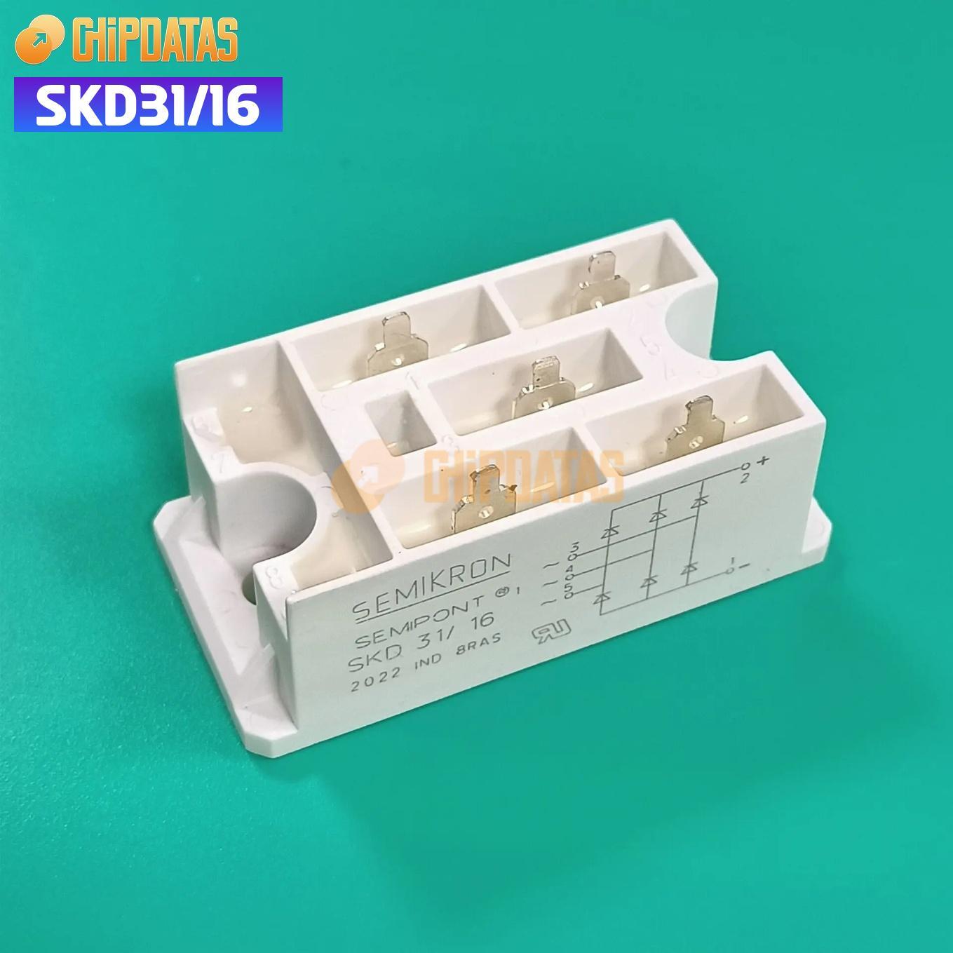 1PCS New SEMIKRON SKD31/16 Three-phase Bridge Rectifier Power Module #Y26