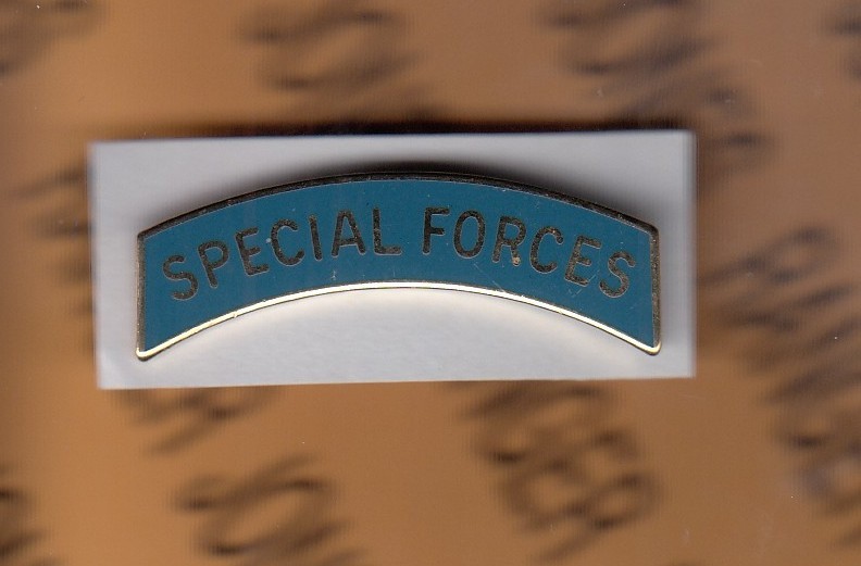 US Army Special Forces Qualification Tab SFGA ~1.75" Dress uniform badge c/b