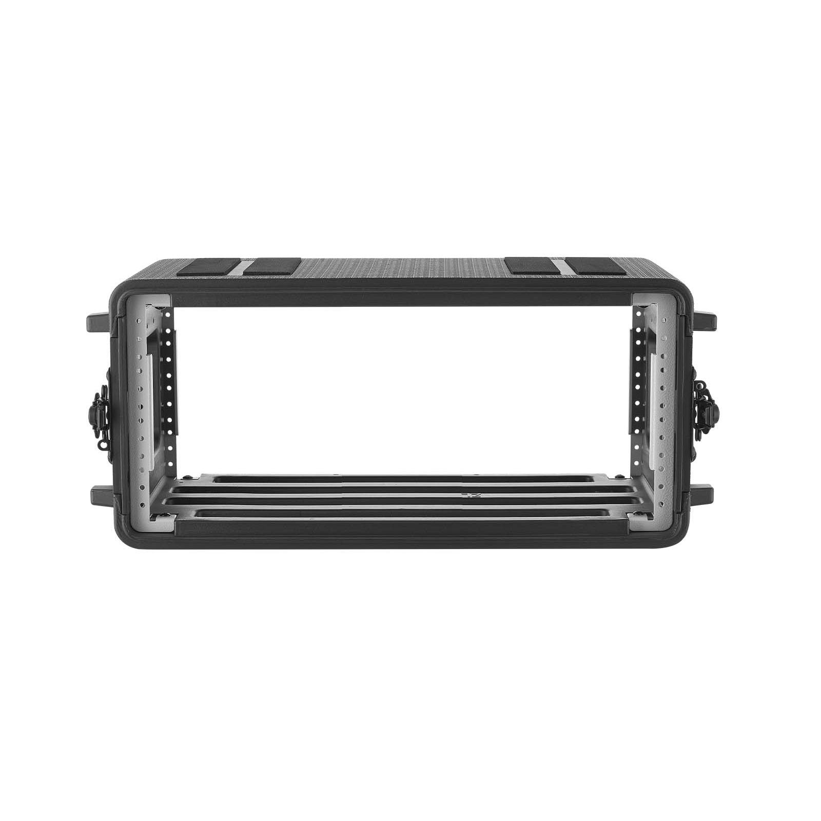 Uimoso 4U Rackmount Flight Case with Microphone Storage, 10.24-inch Depth