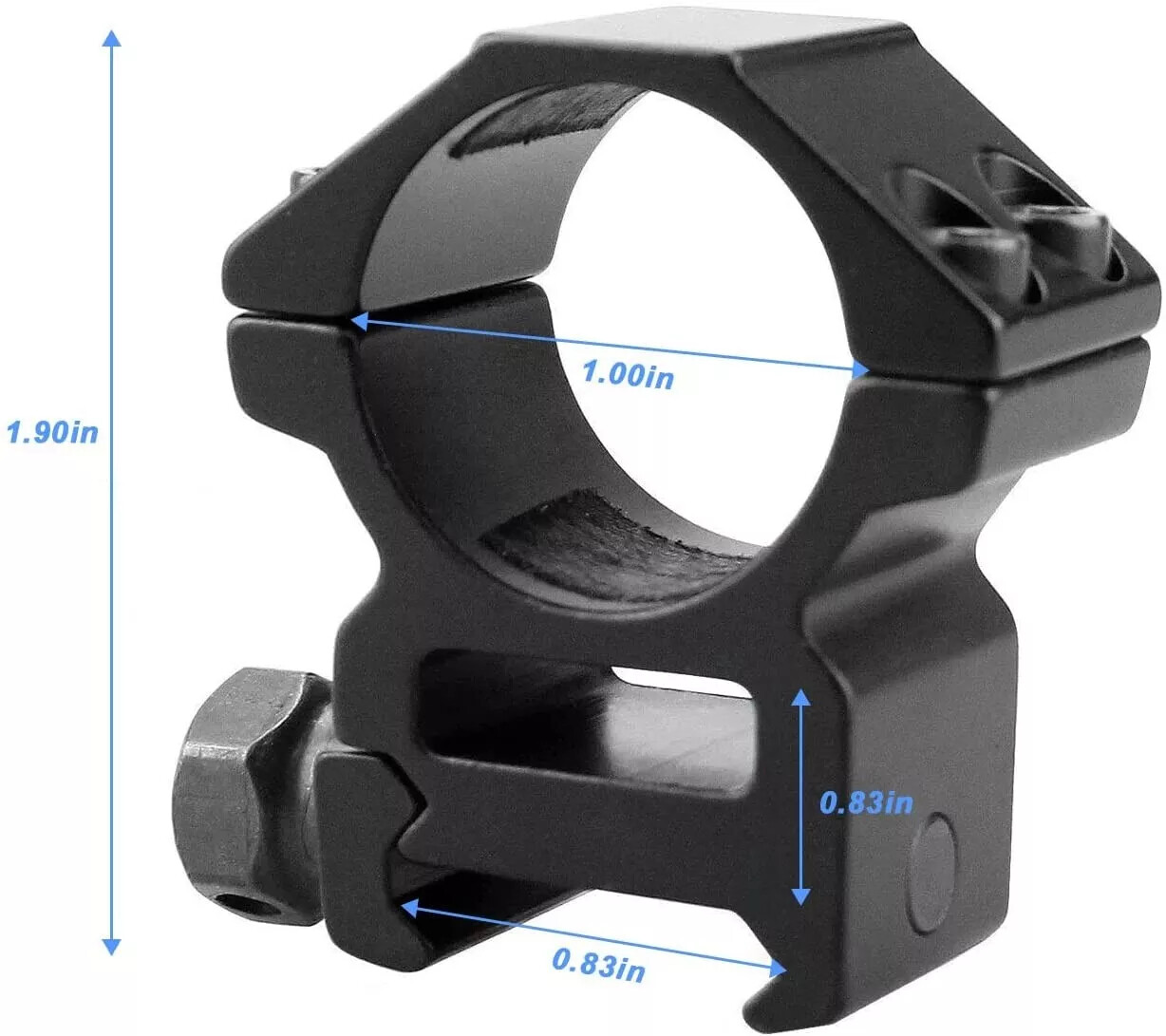 1'' inch Scope Rings Middle Profile MarkWeaver Picatinny Mount Shock Proof