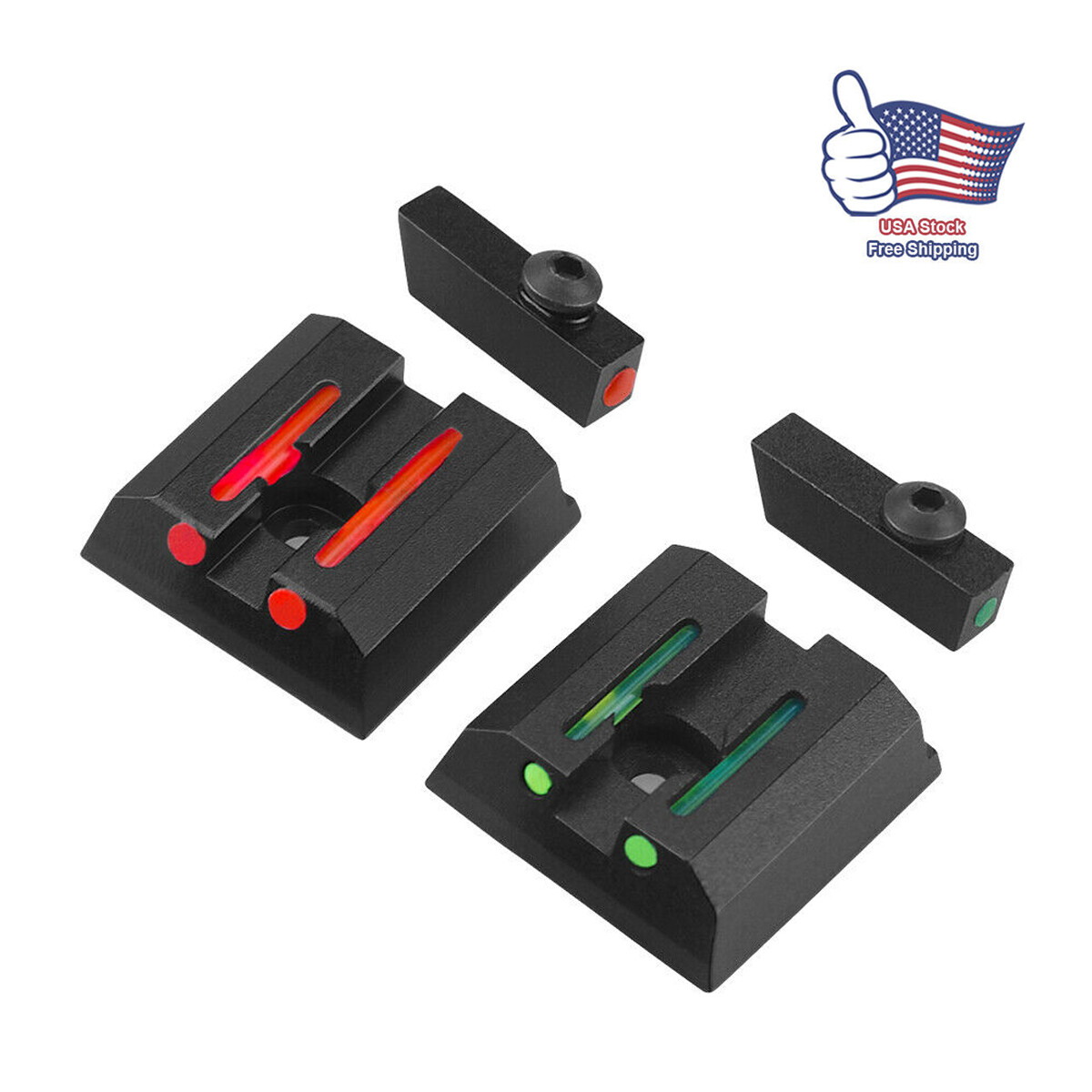 Fiber Optic Sights For Taurus G3 w/o G2C G2S,PT111 G2 PT140 G2, 709, 740 & TX22