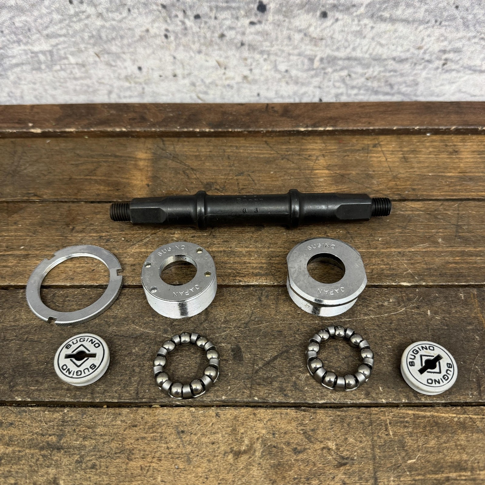 Vintage Sugino 3S Boron Bottom Bracket NOS 119.5 mm JIS Square Taper English