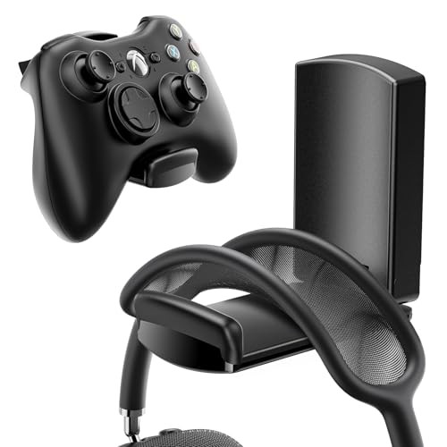 Sticky Headphone Stand Controller Holder - EURPMASK Upgraded Adhesive Black