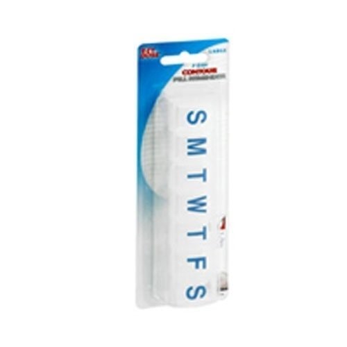 Ezy Dose 7 Day Contour Weekly Pill Planner Large Size Easy to Open Lids 1 ct