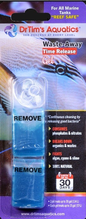 Dr Tims Aquatics Marine Waste Away Time Release Gel Reef Safe Up to 20 Gal Tank