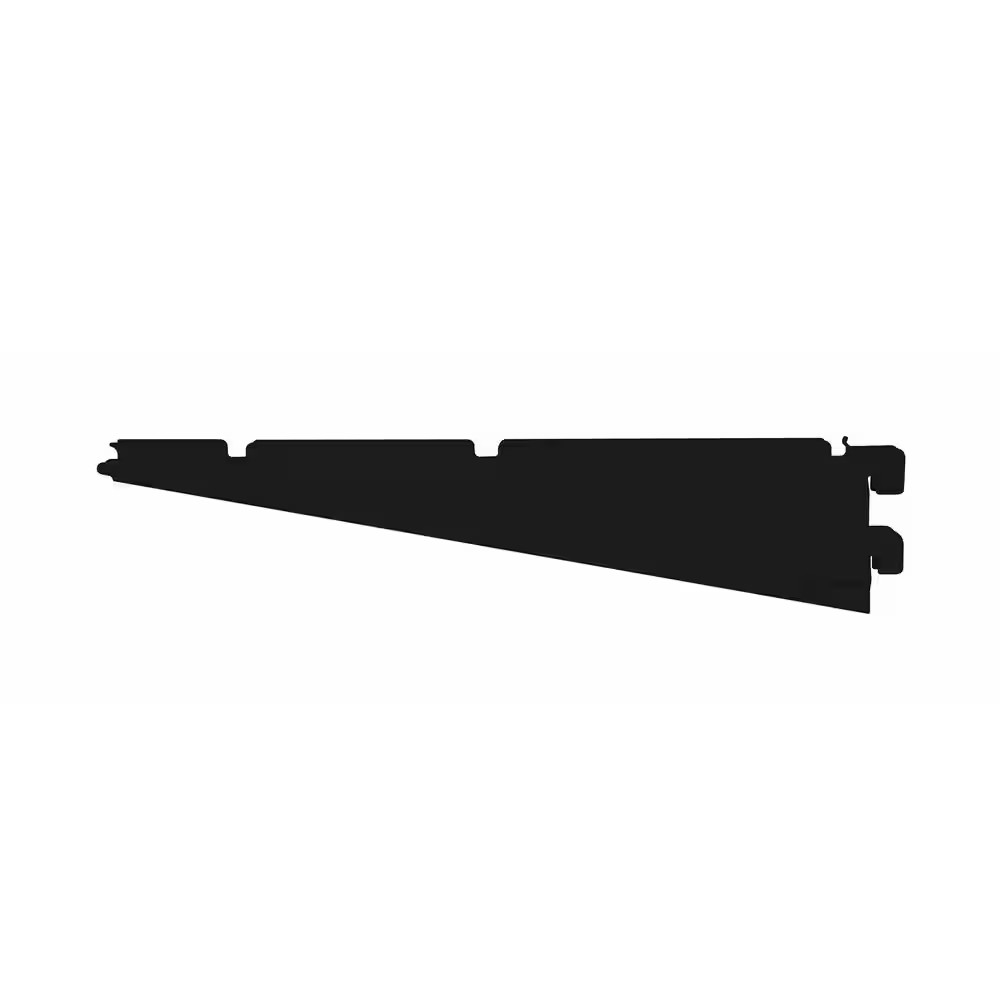 12 In. Steel Heavy Duty Shelving Bracket-Black