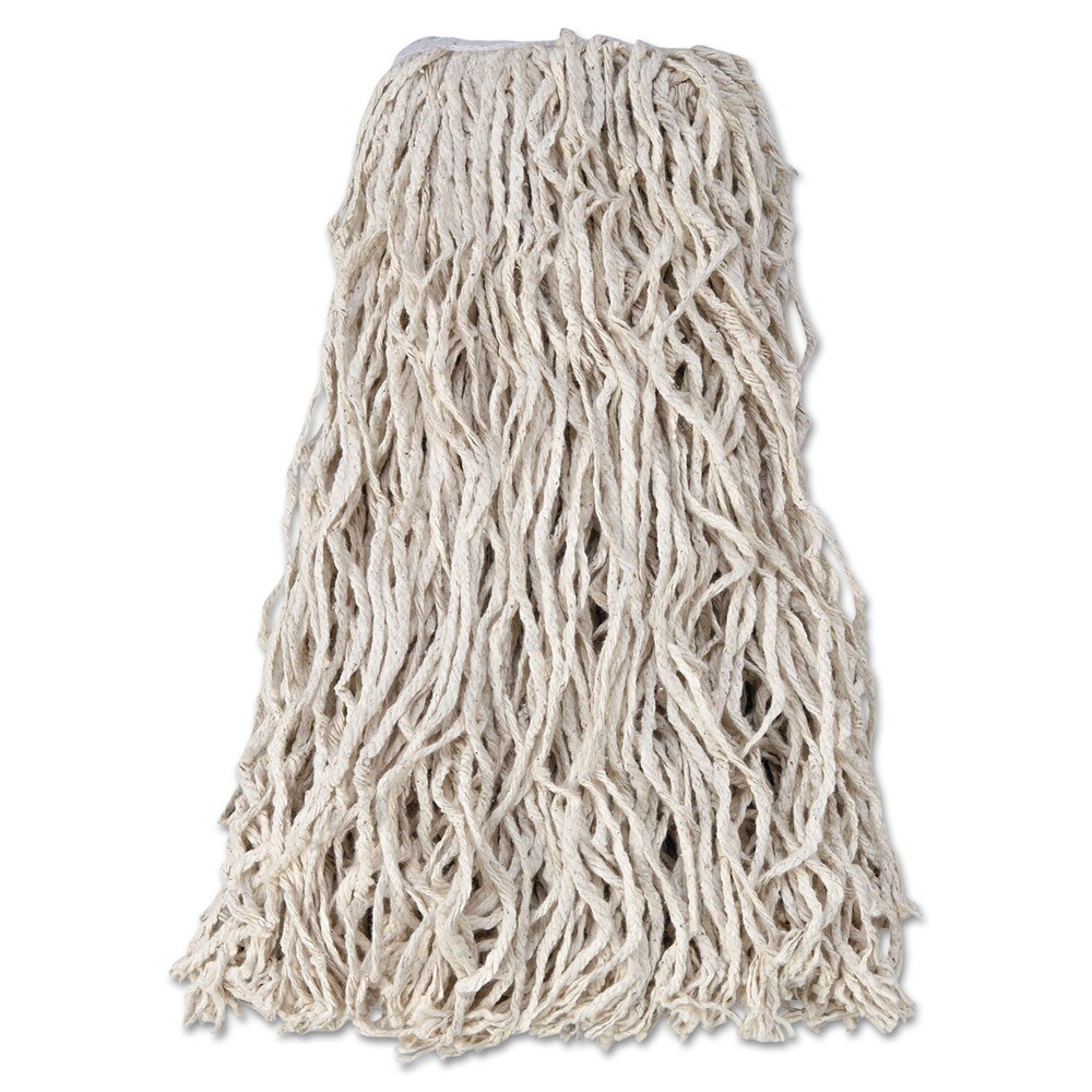 Rubbermaid Commercial V118 1" Band Economy Cut-End Wet Mop Head (12/Ct) New
