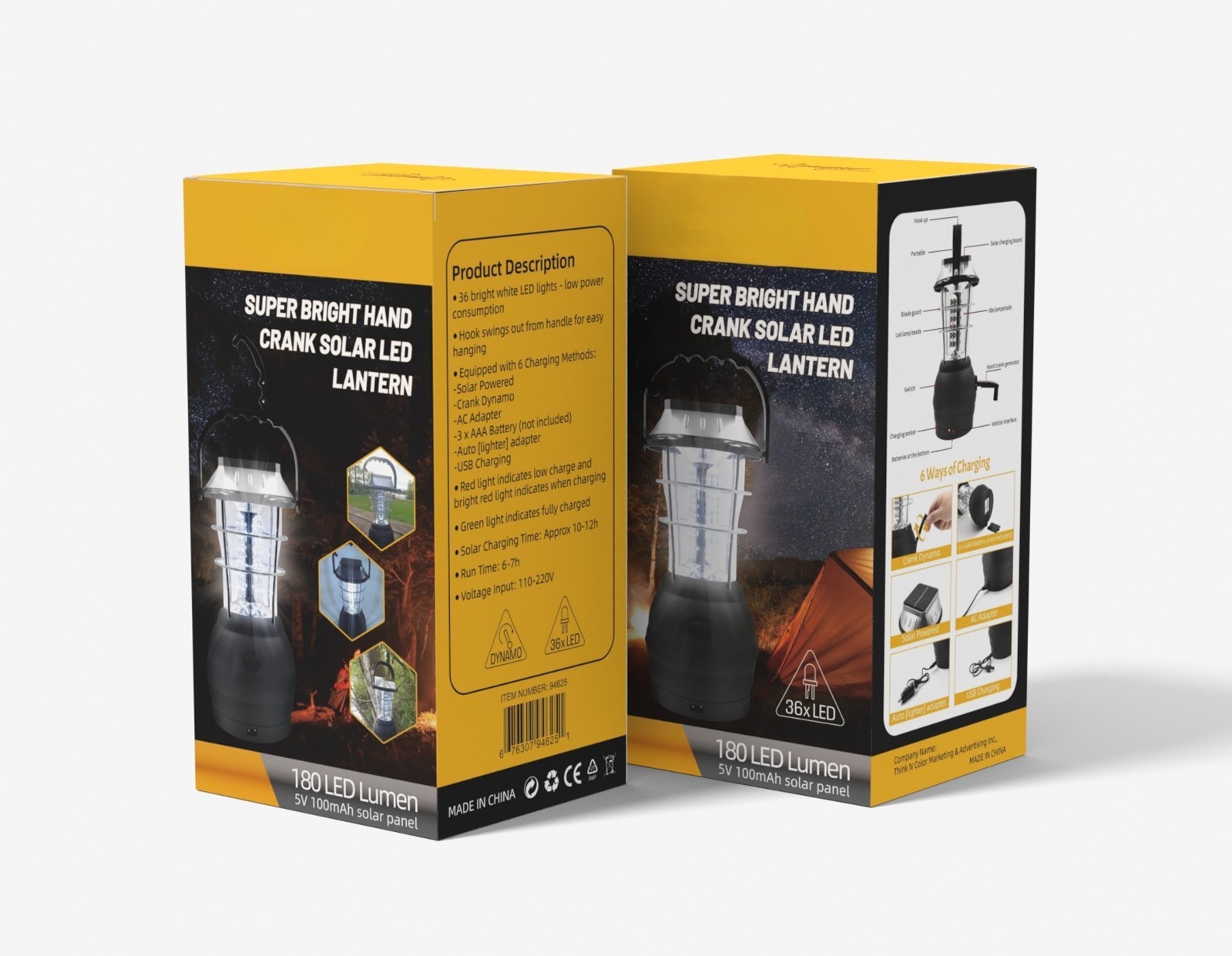 SUPER BRIGHT HAND CRANK SOLAR LED LANTERN