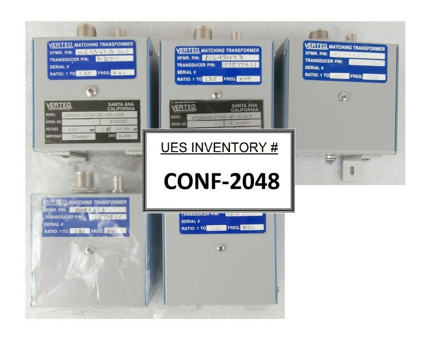 Verteq 1069347.3 RF Matching Transformer Ratio 1.35 Reseller Lot of 5 Working