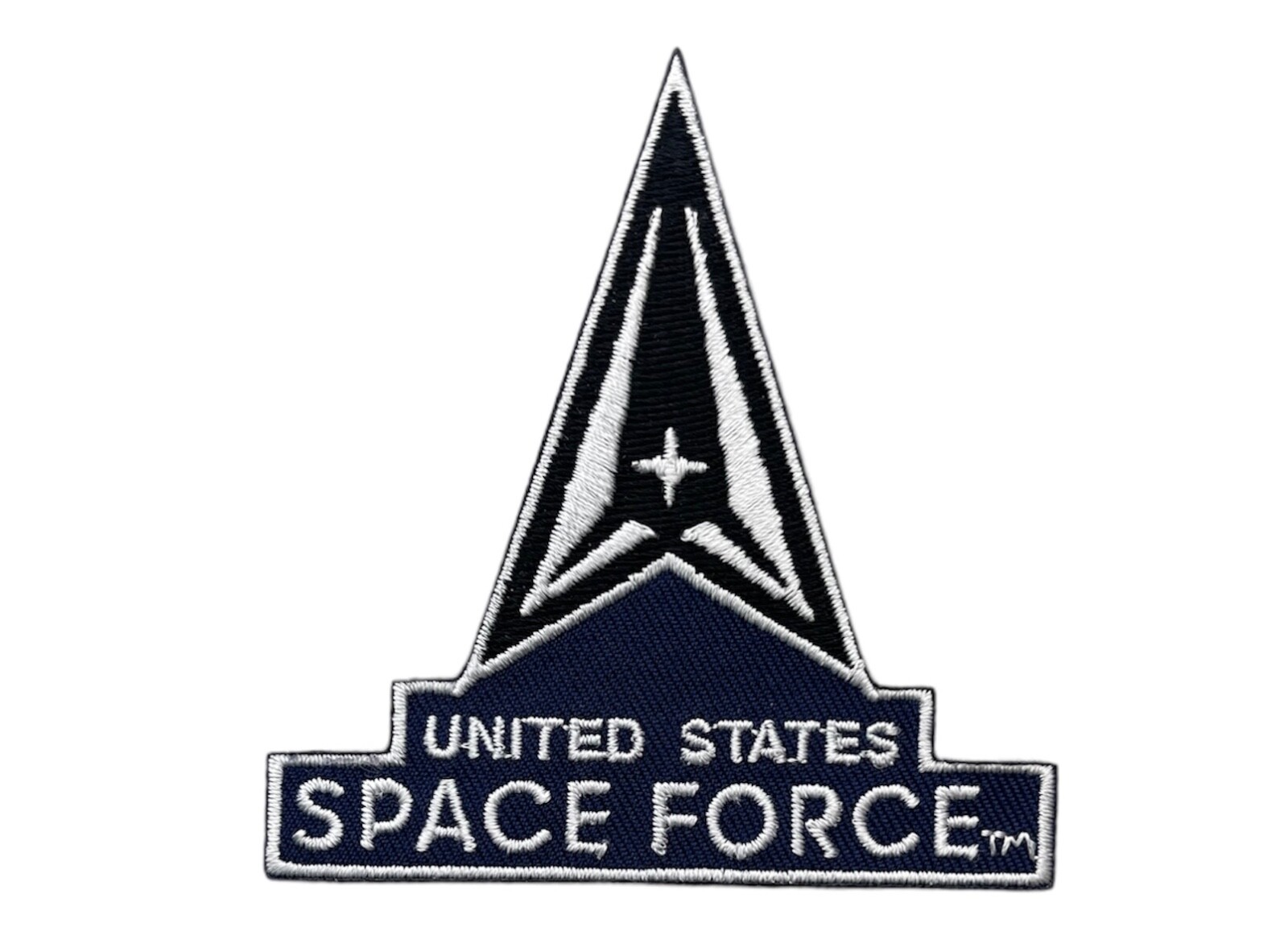 Licensed USSF Space Force Triangular 3.5 inch Iron  on Hat Patch EE5380 F8D2MM