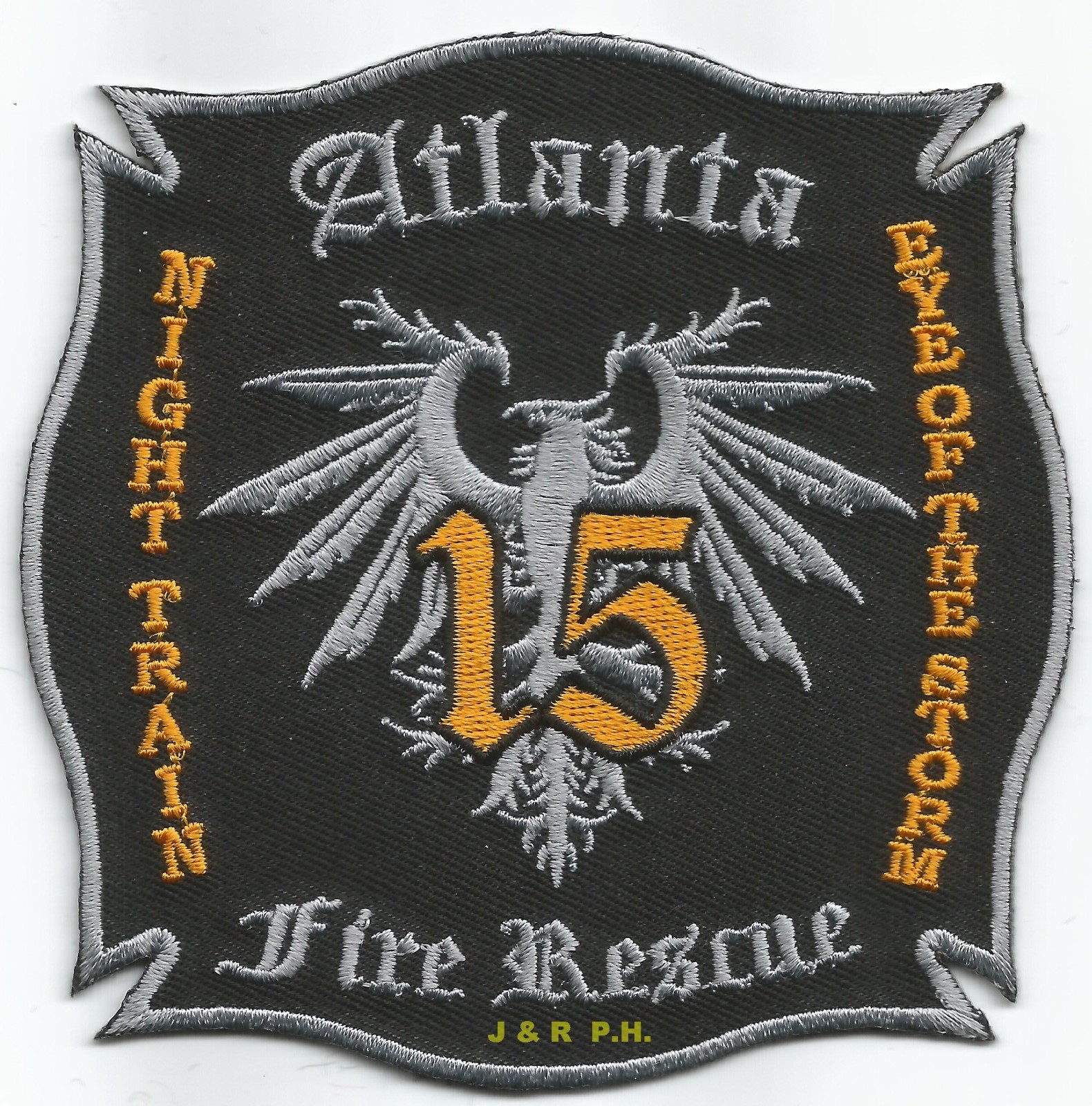 Atlanta  Station - 15 "Night Train - Eye of Storm", GA (4" x 4" size) fire patch