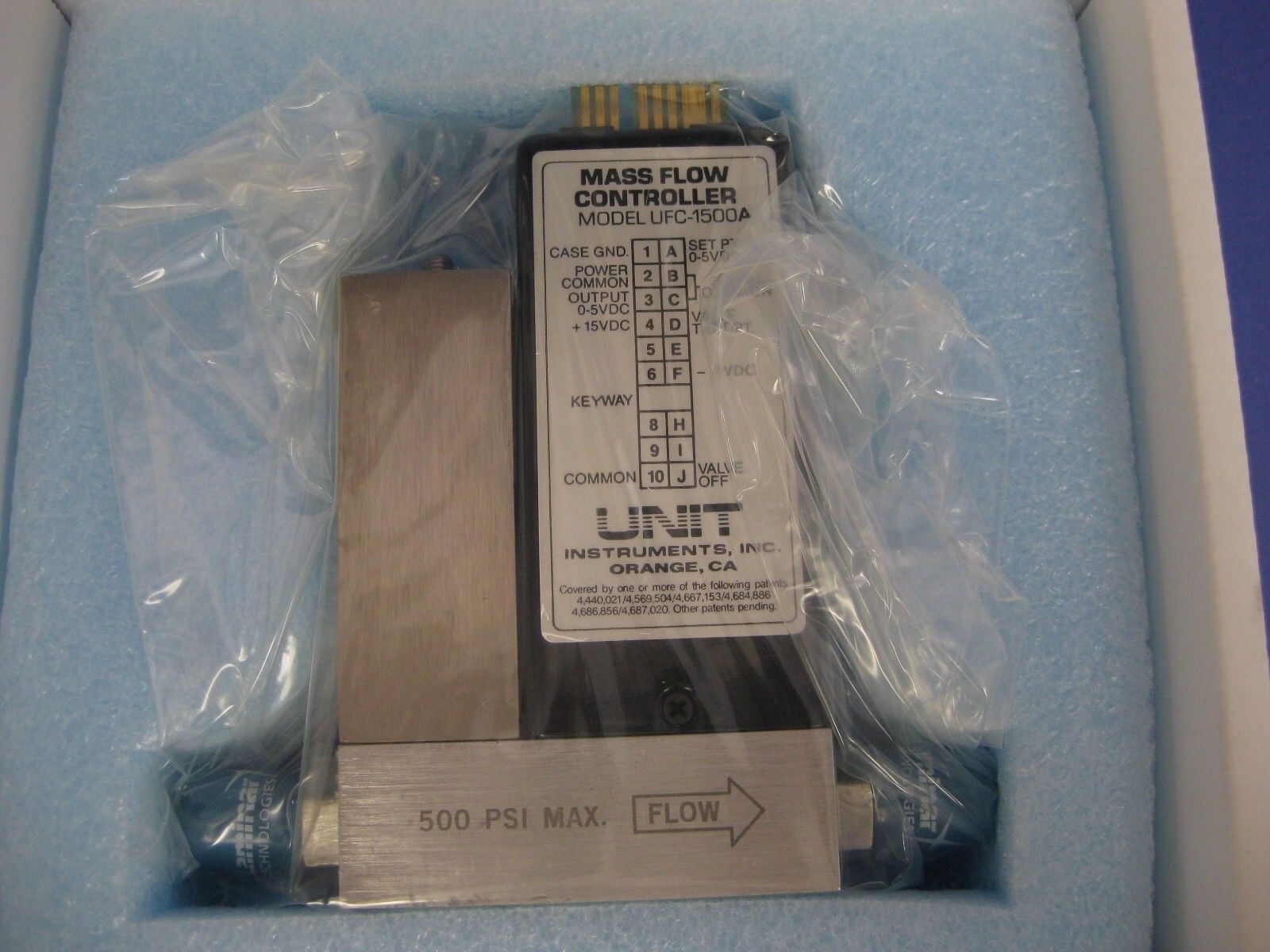 Unit UFC-1500A, Mass Flow Controller, 15%PH3/SIH4, 50 SCCM, 1/4" MVCR, Refurb