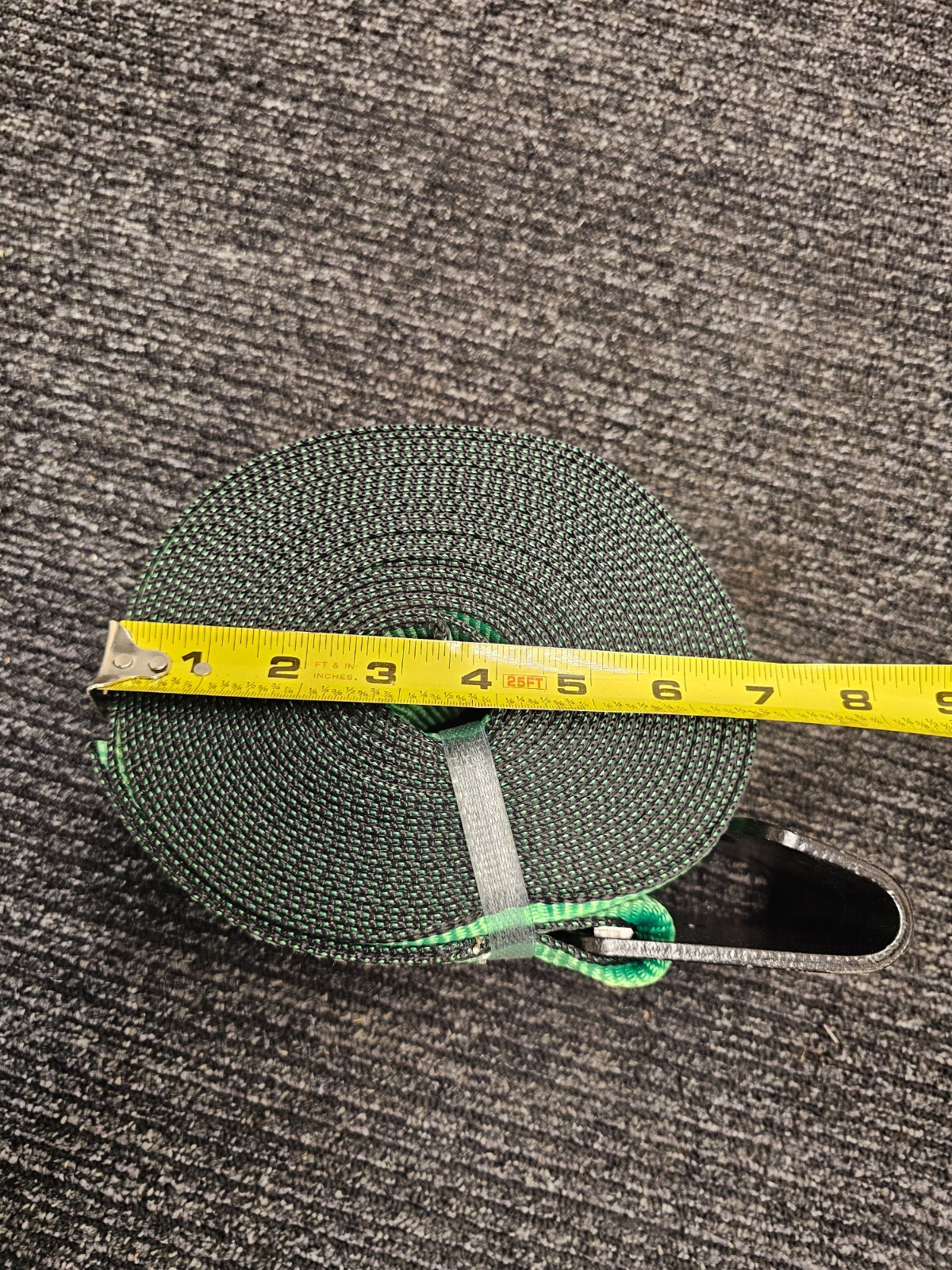 (QTY 2) USCC US CARGO CONTROL Green Strap 5400lbs Limit, break strength 16200lbs