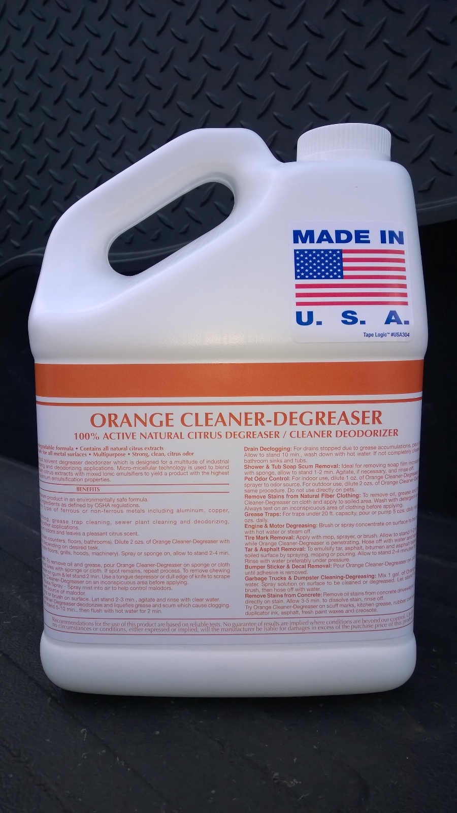 1 GAL A.P ORANGE CITRUS CLEANER DEGREASER ODOR ELIMINATOR PATRIOT CHEMICAL SALES