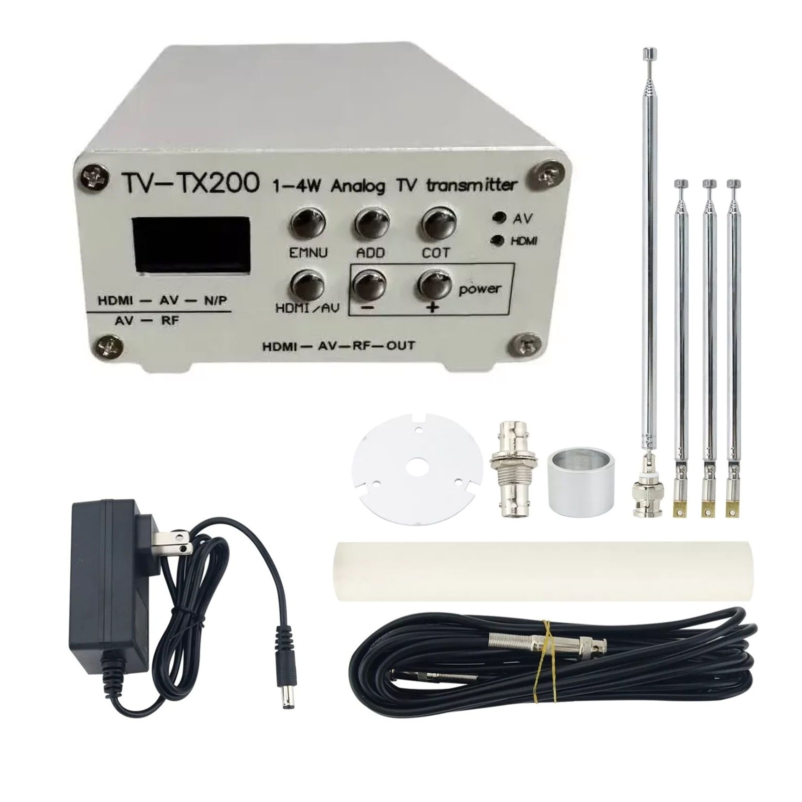 Analog TV Signal Transmitter GP Antenna VHF UHF HD AV Video Converter Wireless