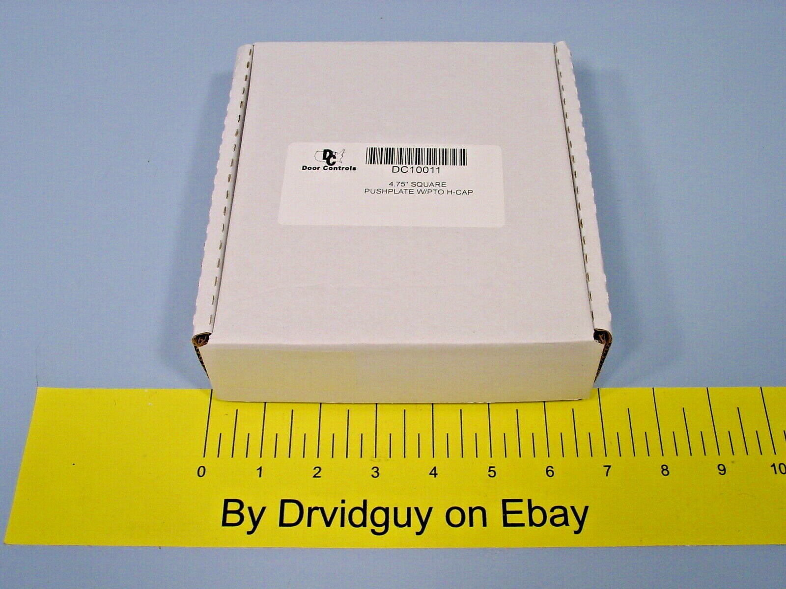 Door Controls DC10011 4.75" Square PushPlate w/ Push-To-Open Handicap